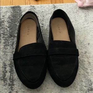 Faux suede wide width flats